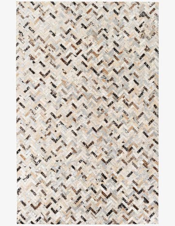 4' 10 x 7' 6 Cowhide Stocks Rug