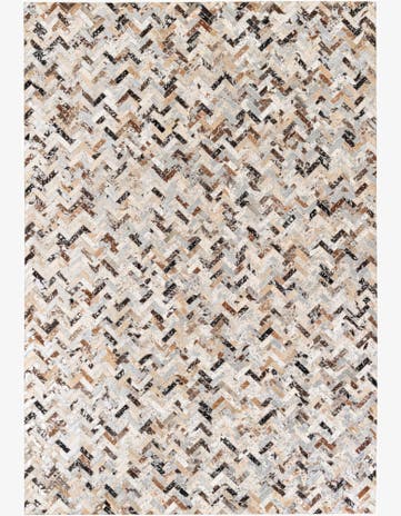 5' 3 x 7' 8 Cowhide Stocks Rug