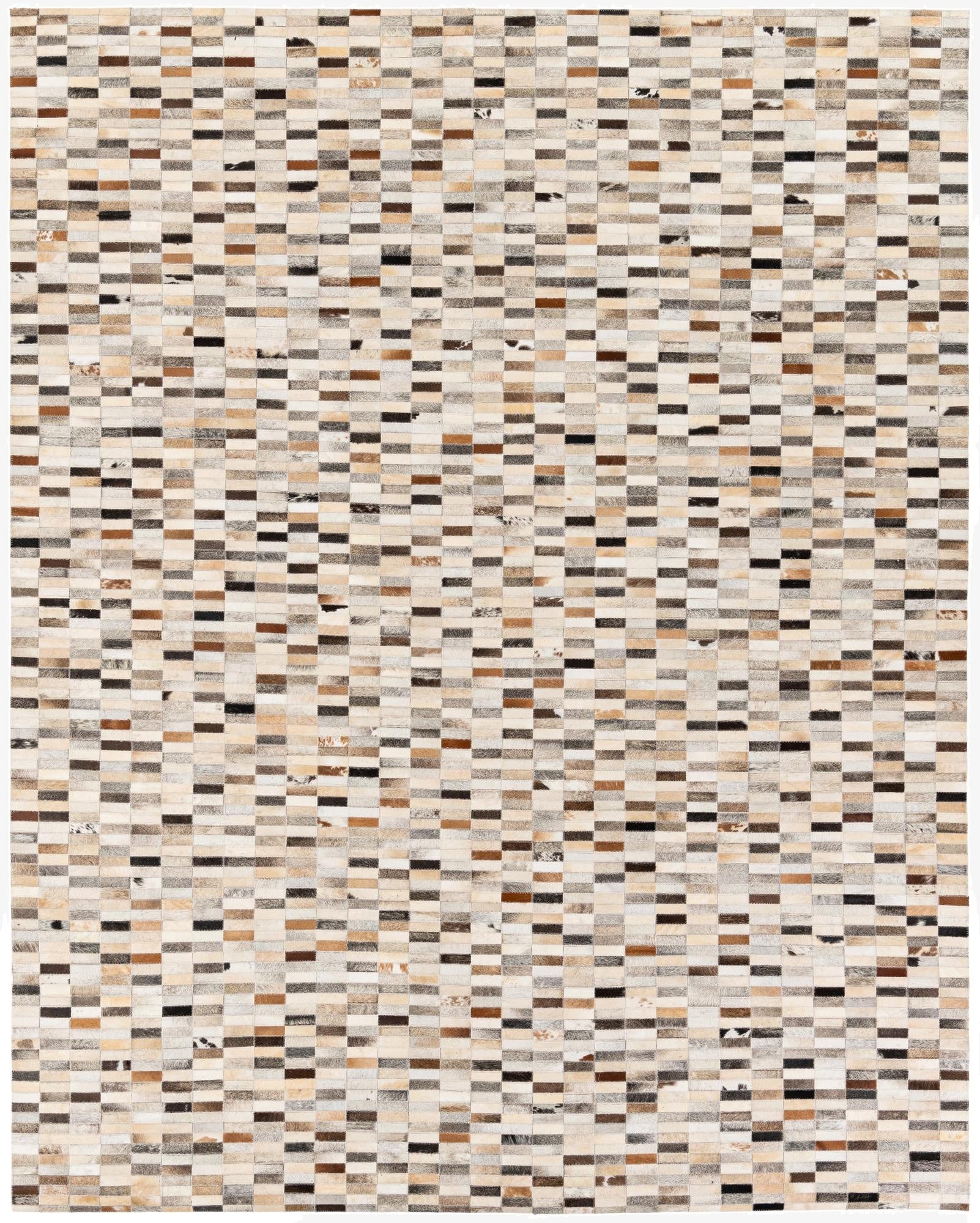 7' 11 x 9' 10 Cowhide Stocks Rug