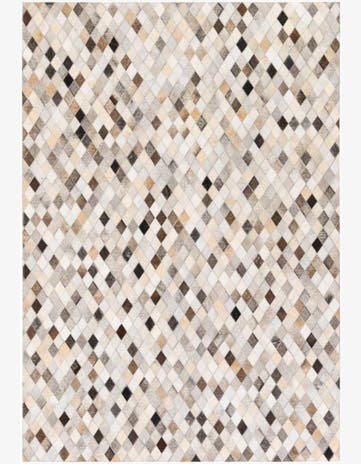 4' 7 x 6' 8 Cowhide Stocks Rug
