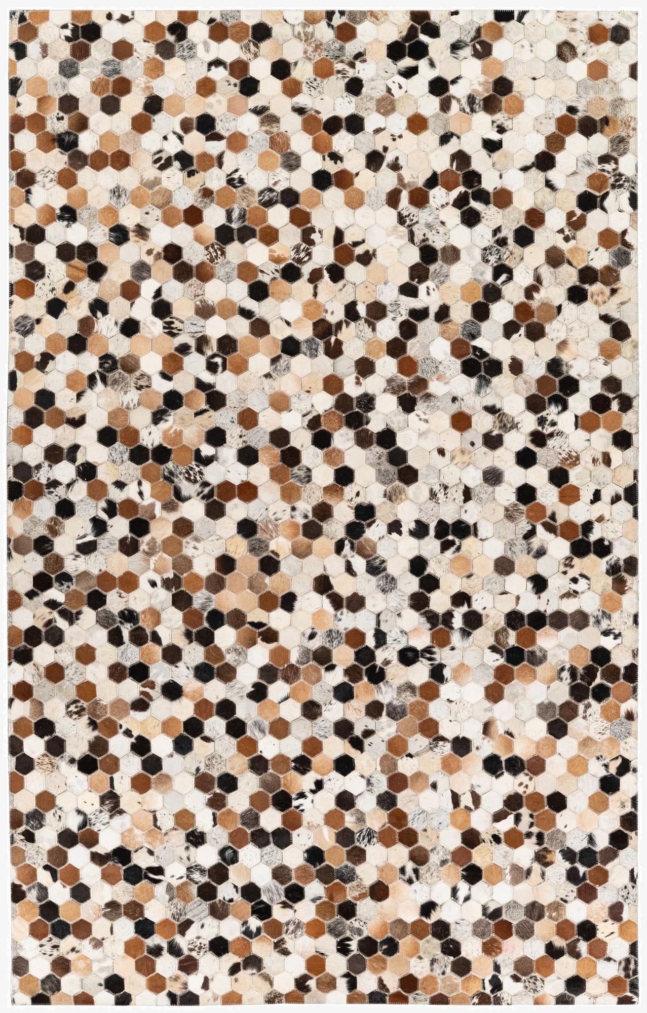 5' x 7' 10 Cowhide Stocks Rug