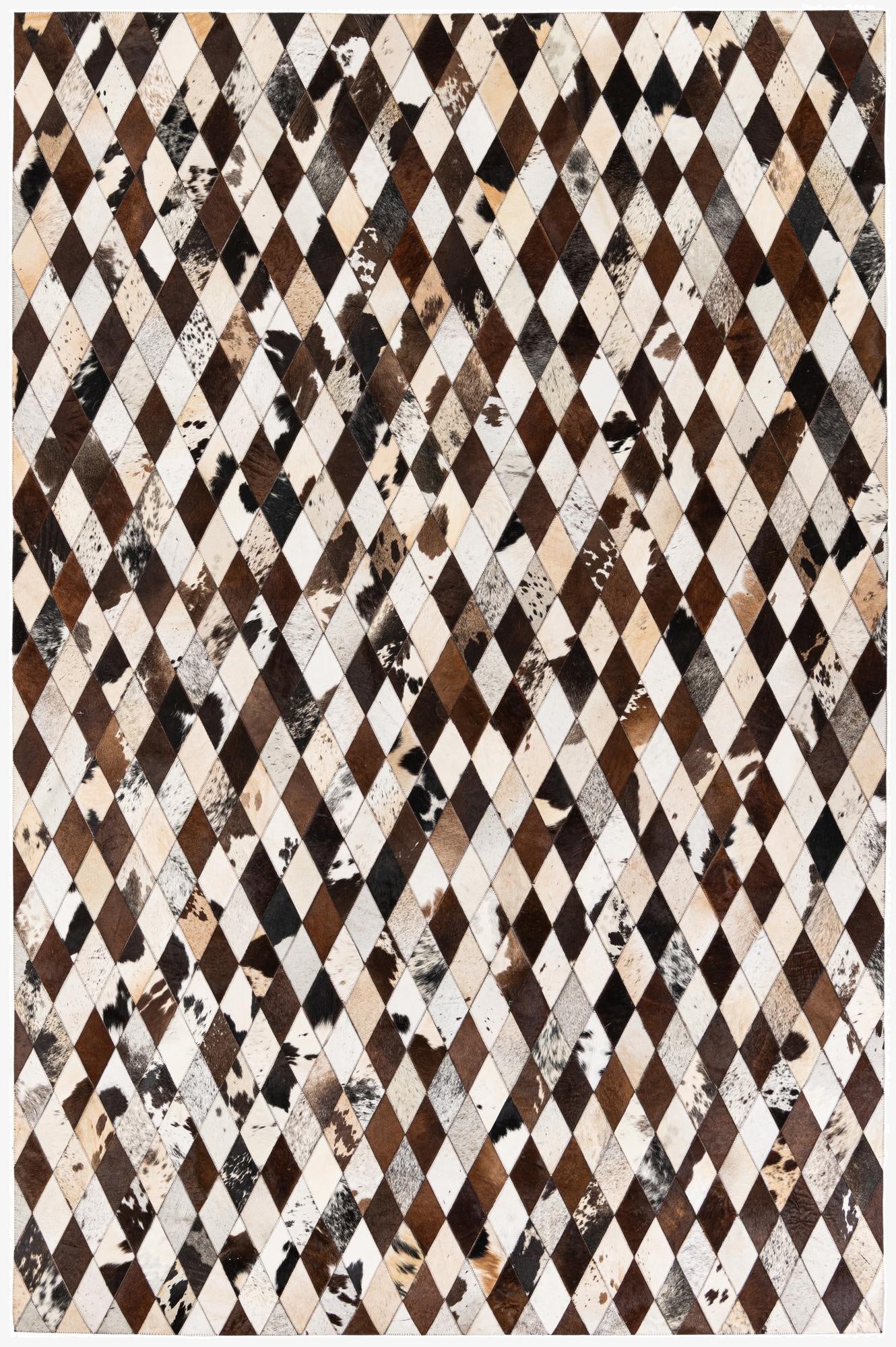 6' 7 x 9' 11 Cowhide Stocks Rug