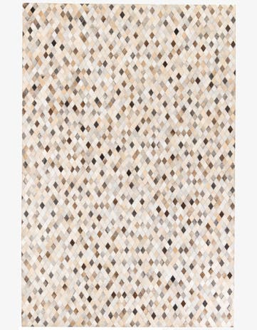 6' 7 x 9' 11 Cowhide Stocks Rug