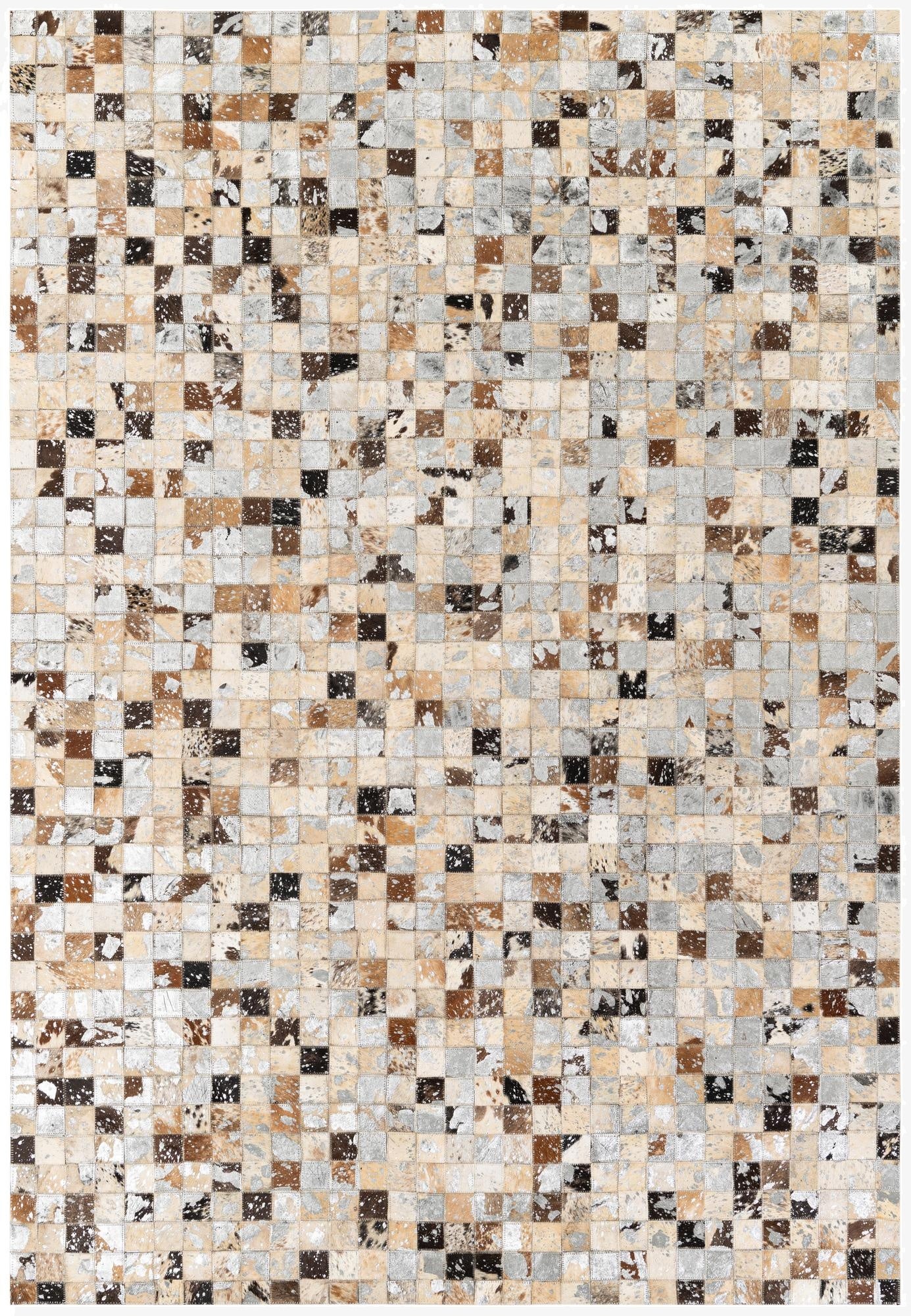 5' x 7' 3 Cowhide Stocks Rug