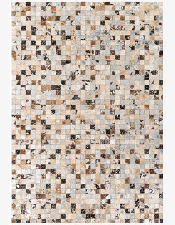 5' x 7' 3 Cowhide Stocks Rug