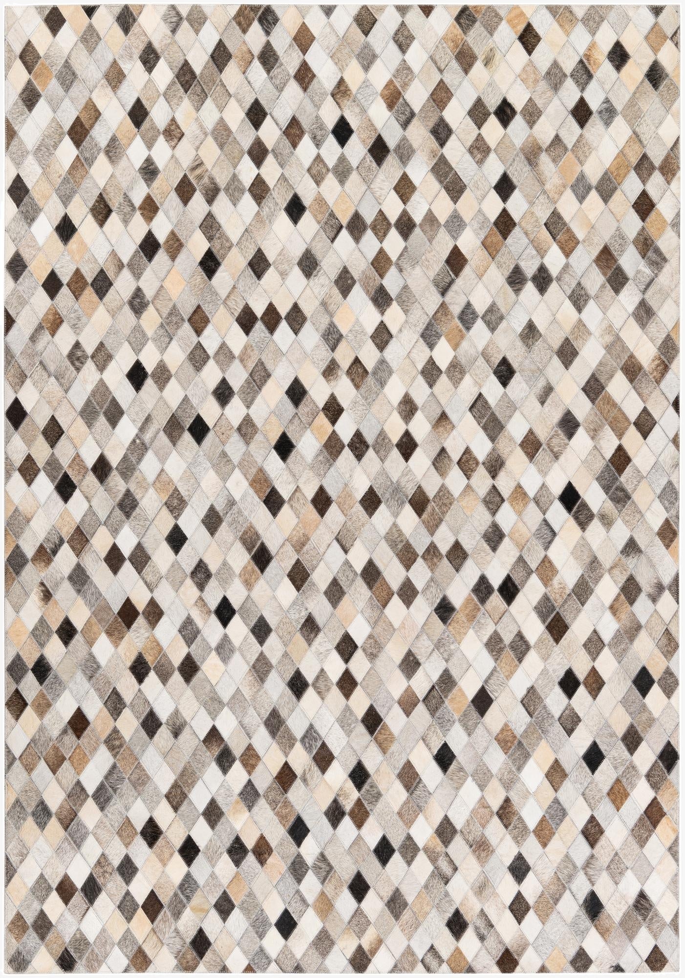 4' 7 x 6' 7 Cowhide Stocks Rug