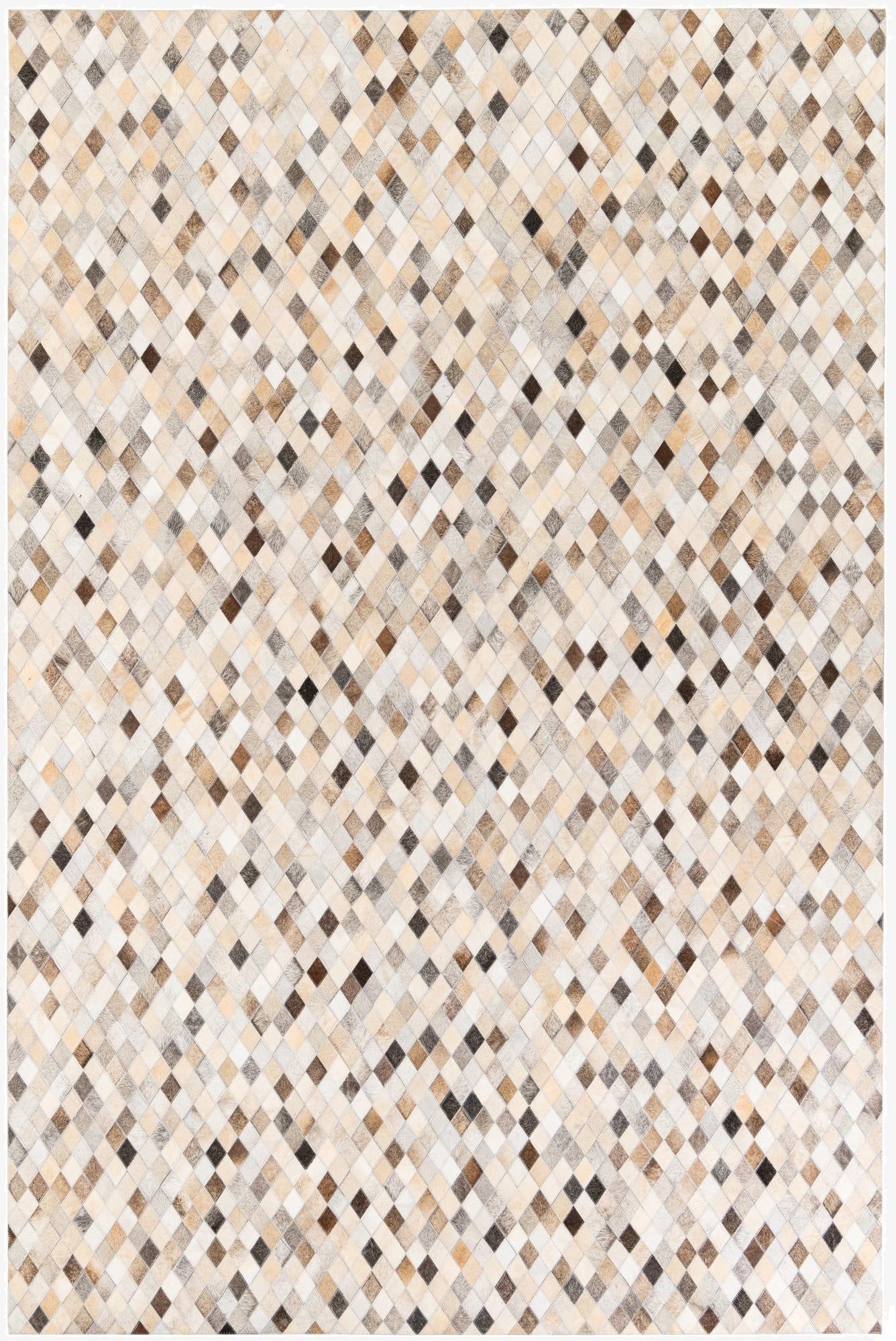 6' 7 x 9' 11 Cowhide Stocks Rug