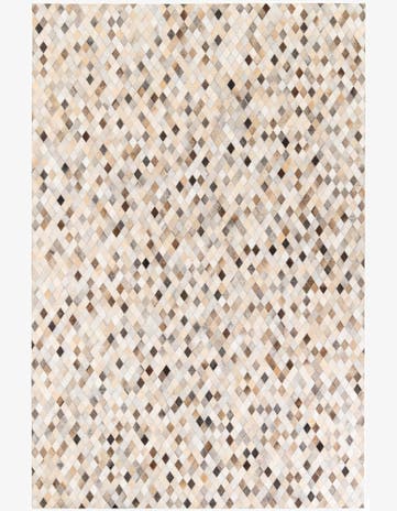 6' 7 x 9' 11 Cowhide Stocks Rug