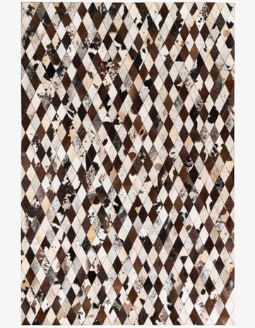 6' 6 x 9' 10 Cowhide Stocks Rug
