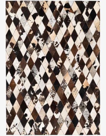 4' 1 x 5' 10 Cowhide Stocks Rug