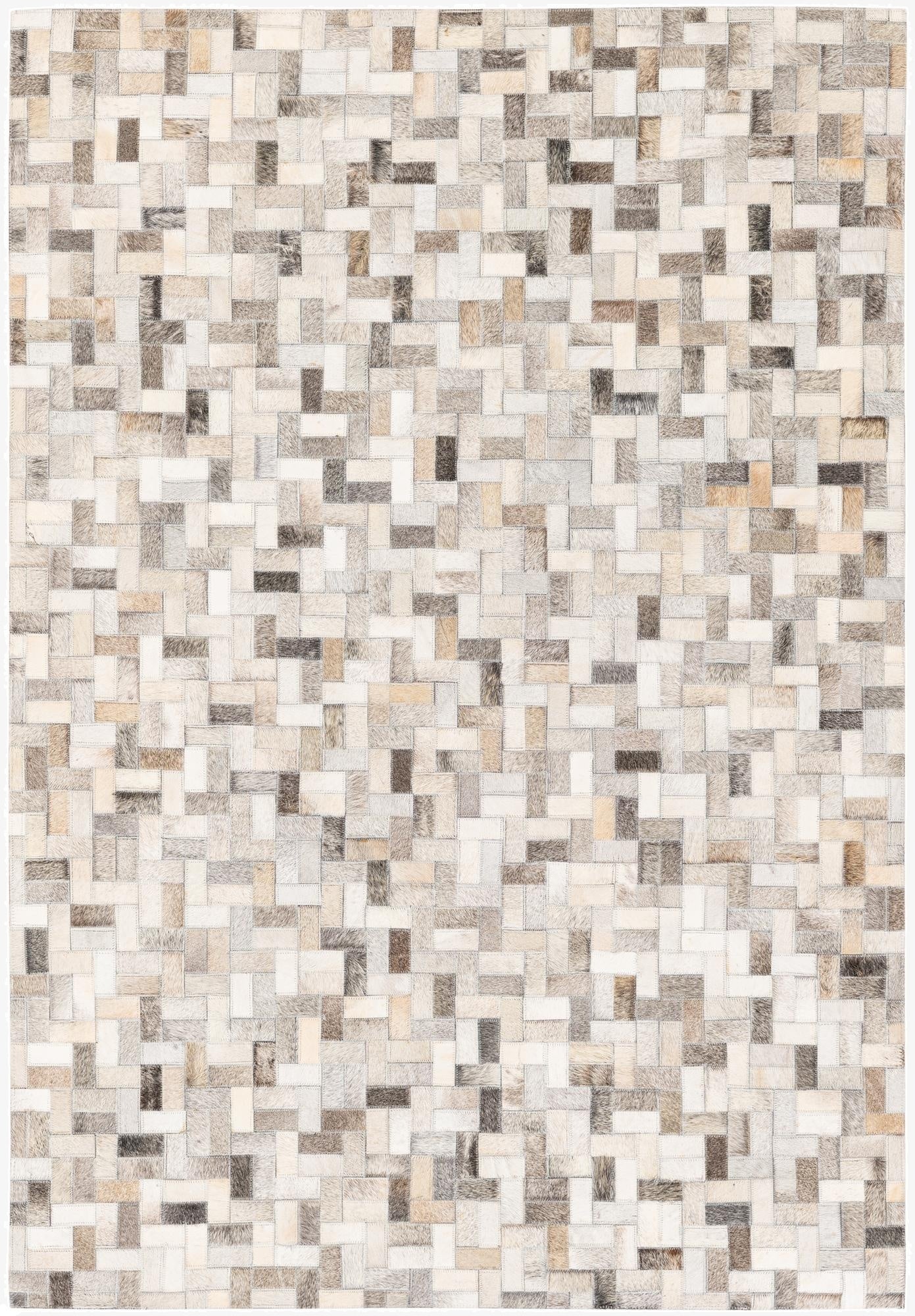 4' 1 x 5' 10 Cowhide Stocks Rug