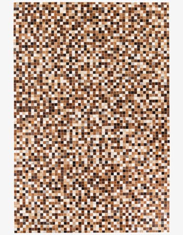 6' 8 x 10' Cowhide Stocks Rug