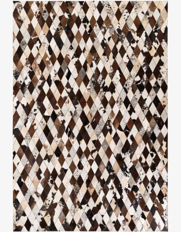6' 7 x 9' 11 Cowhide Stocks Rug