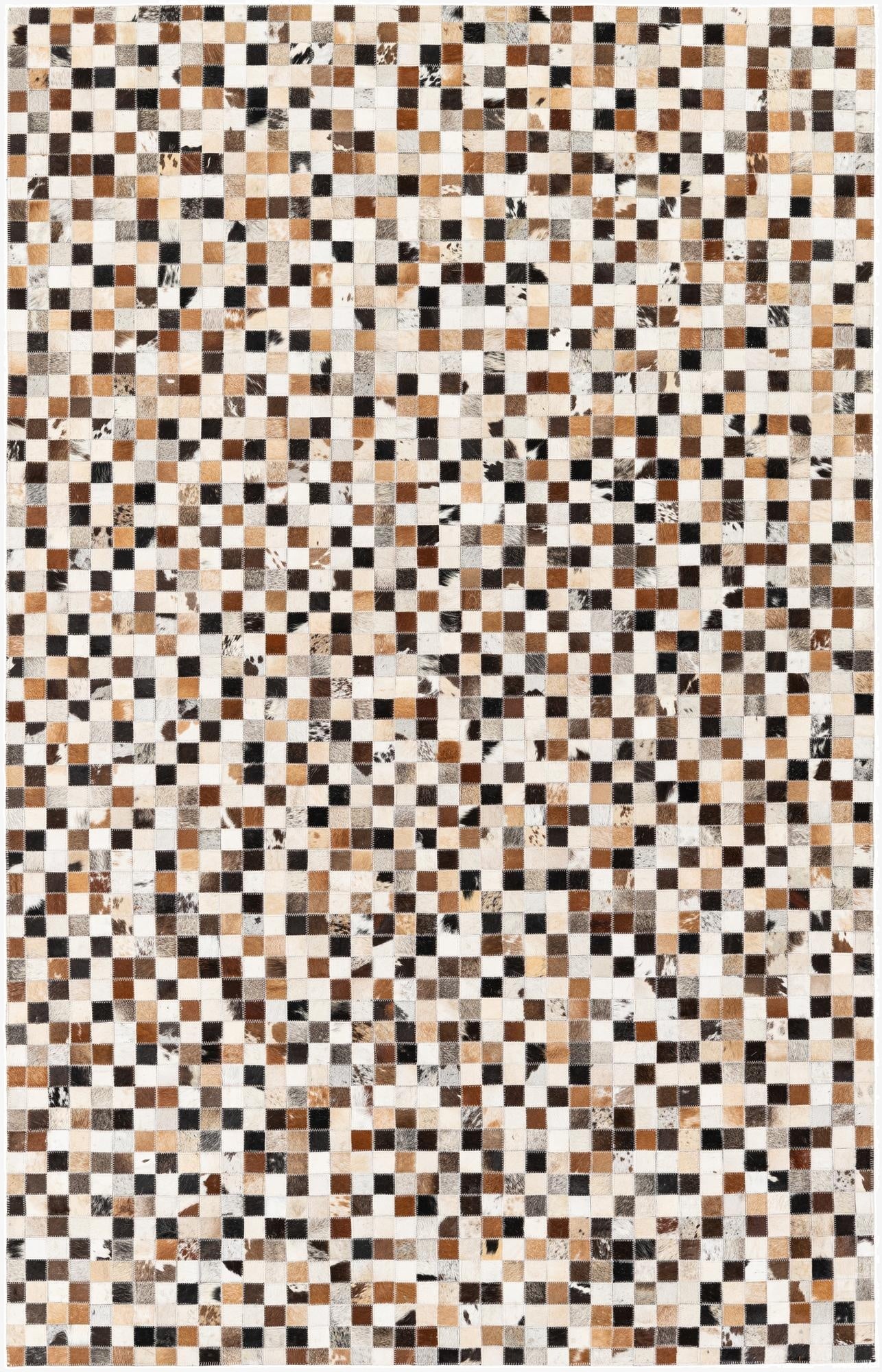 5' x 7' 9 Cowhide Stocks Rug