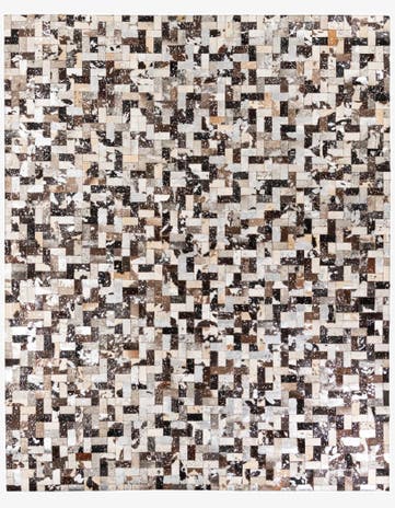 8' 1 x 10' Cowhide Stocks Rug