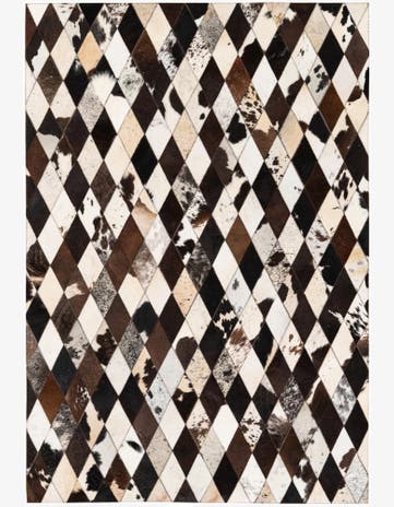 4' 1 x 5' 10 Cowhide Stocks Rug