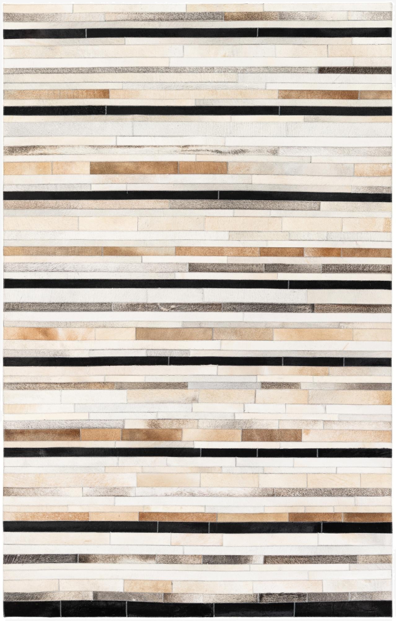 5' 1 x 8' Cowhide Stocks Rug