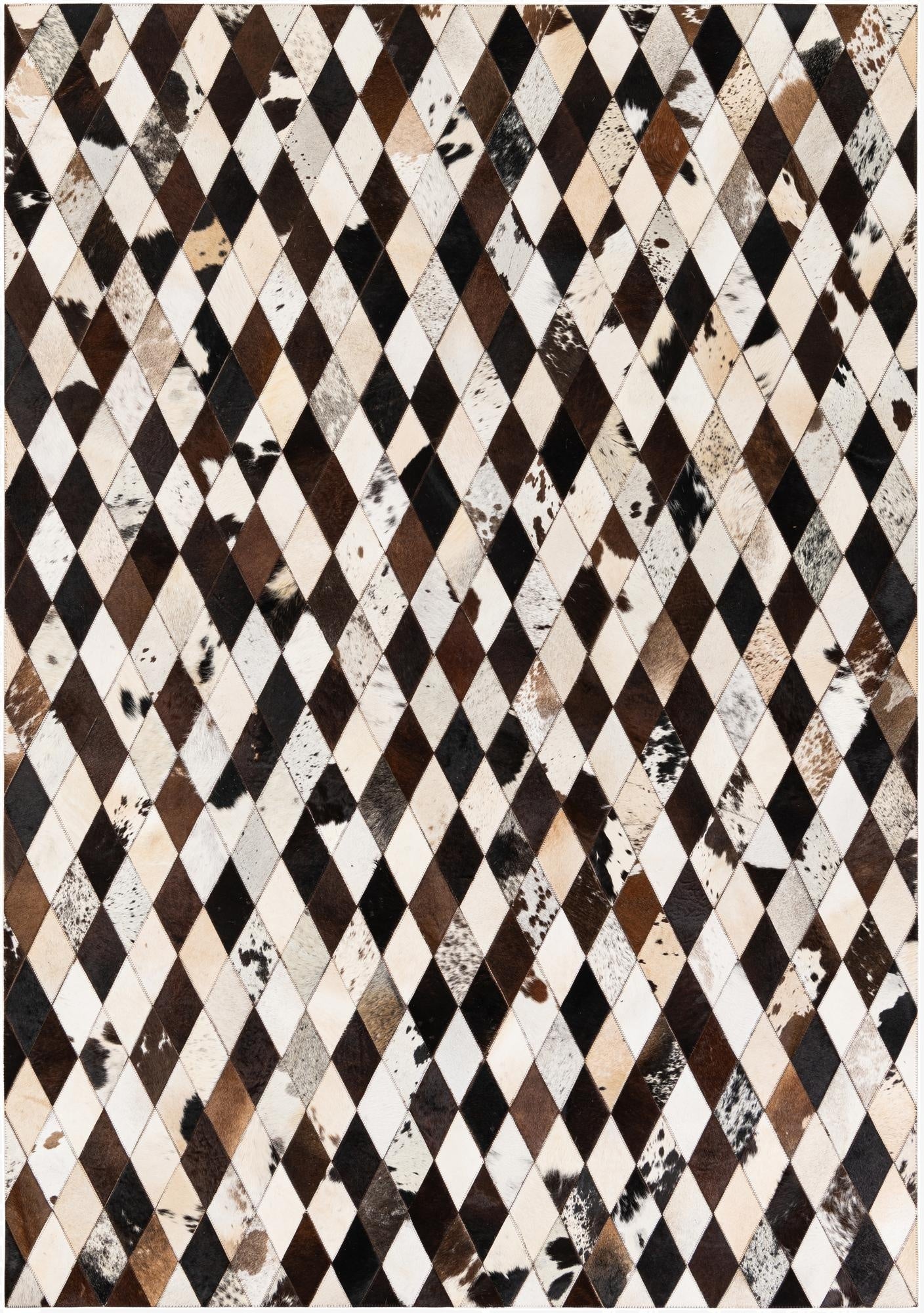 5' 8 x 8' Cowhide Stocks Rug