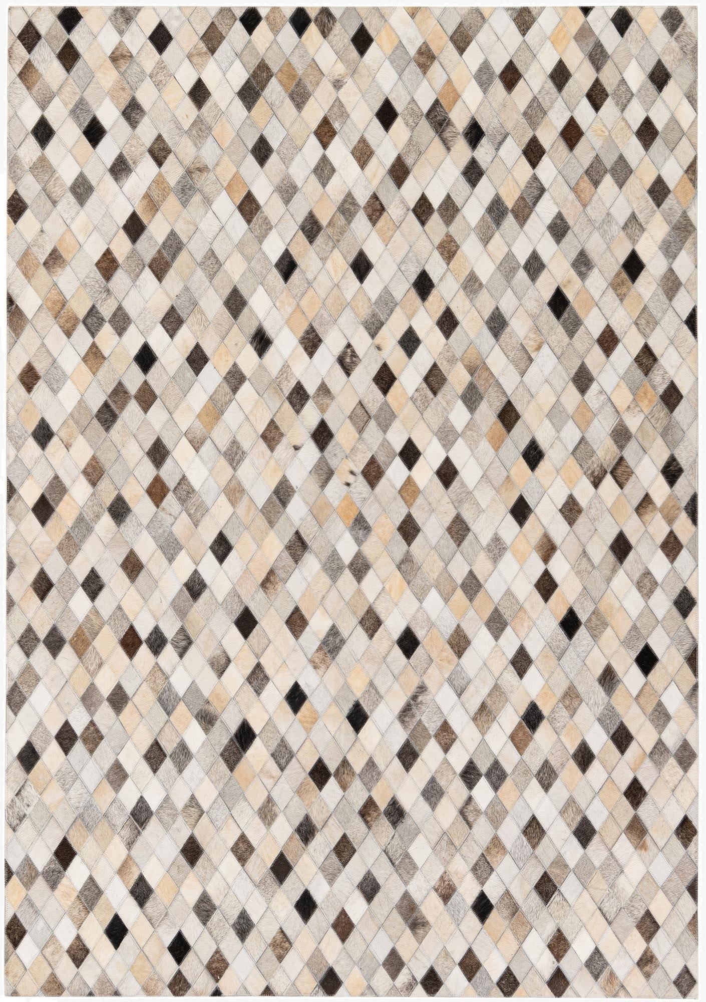 4' 7 x 6' 6 Cowhide Stocks Rug