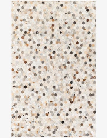 5' x 7' 11 Cowhide Stocks Rug