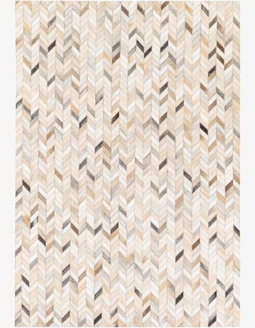 4' 7 x 6' 7 Cowhide Stocks Rug