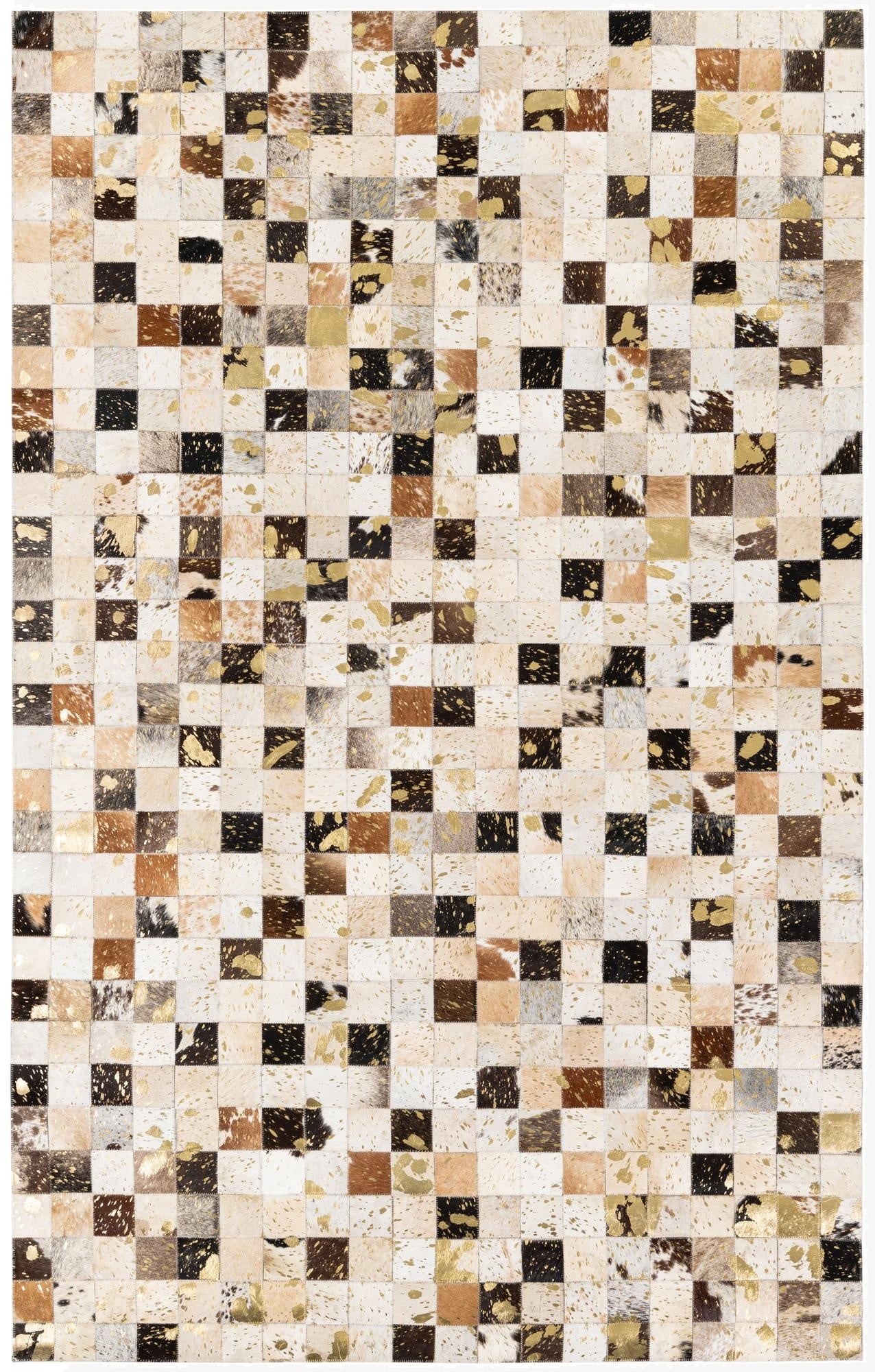 5' 1 x 8' Cowhide Stocks Rug