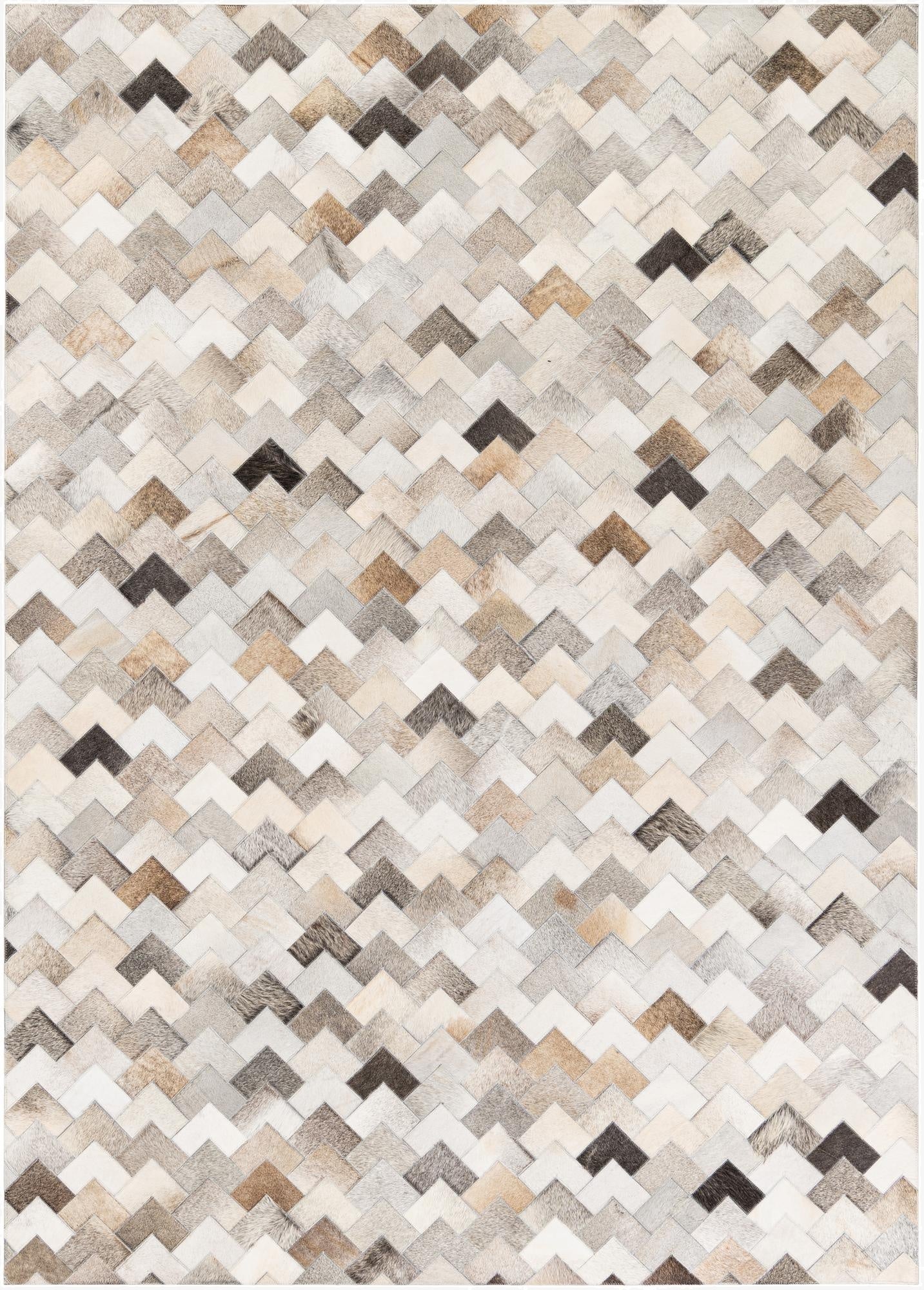 5' 7 x 7' 10 Cowhide Stocks Rug