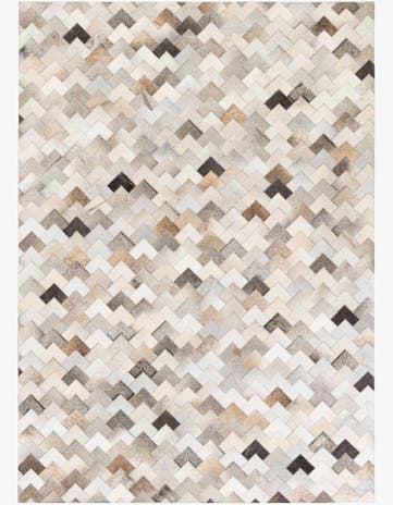 5' 7 x 7' 10 Cowhide Stocks Rug