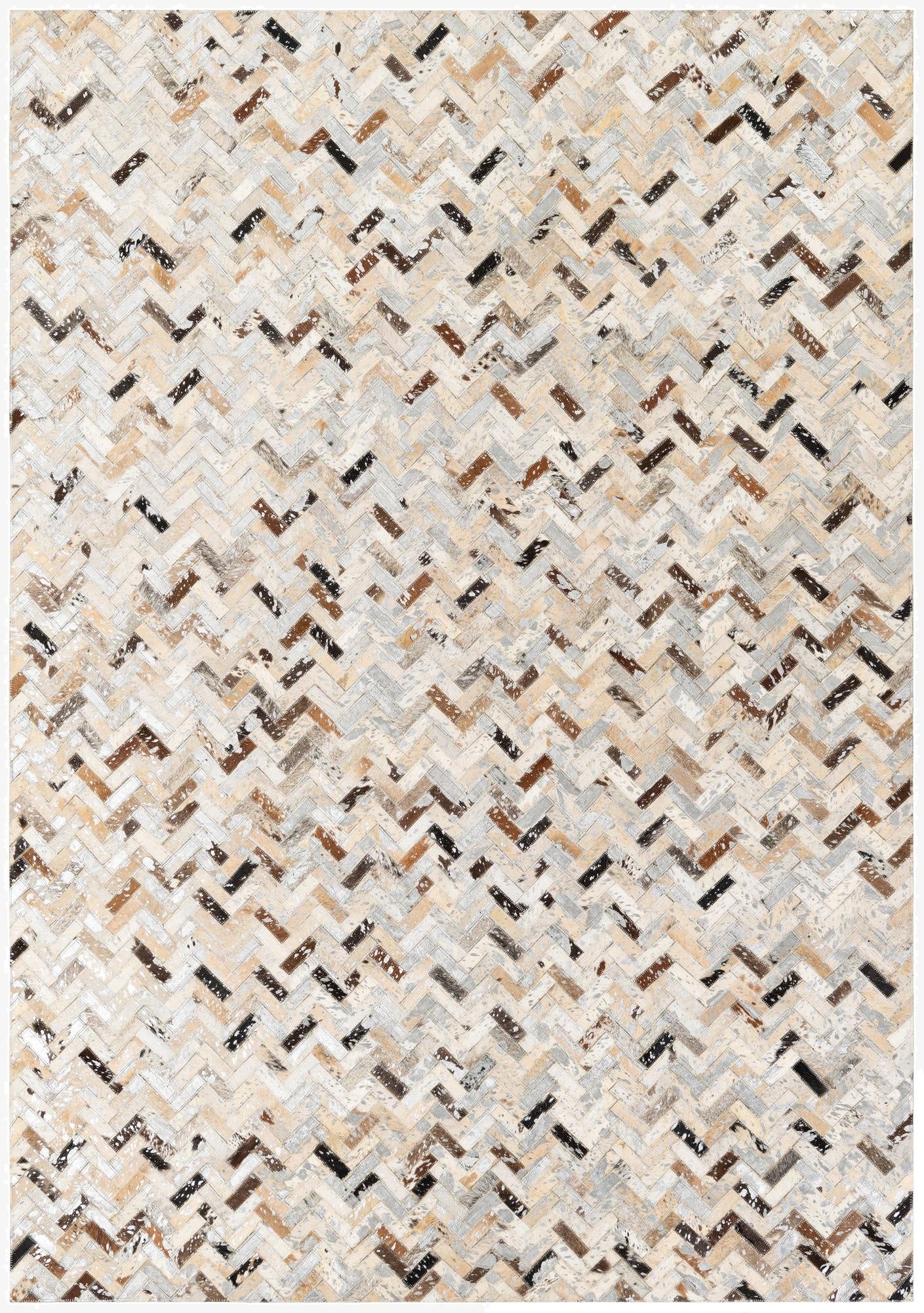 5' 3 x 7' 8 Cowhide Stocks Rug