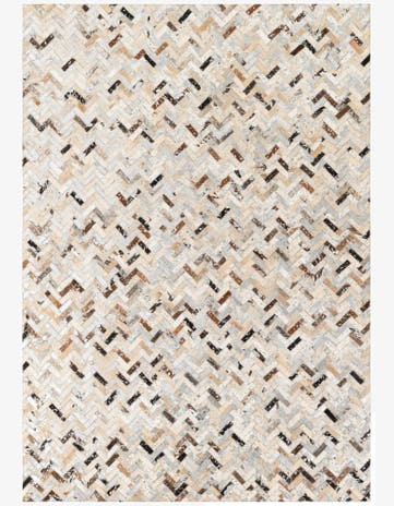 5' 3 x 7' 8 Cowhide Stocks Rug