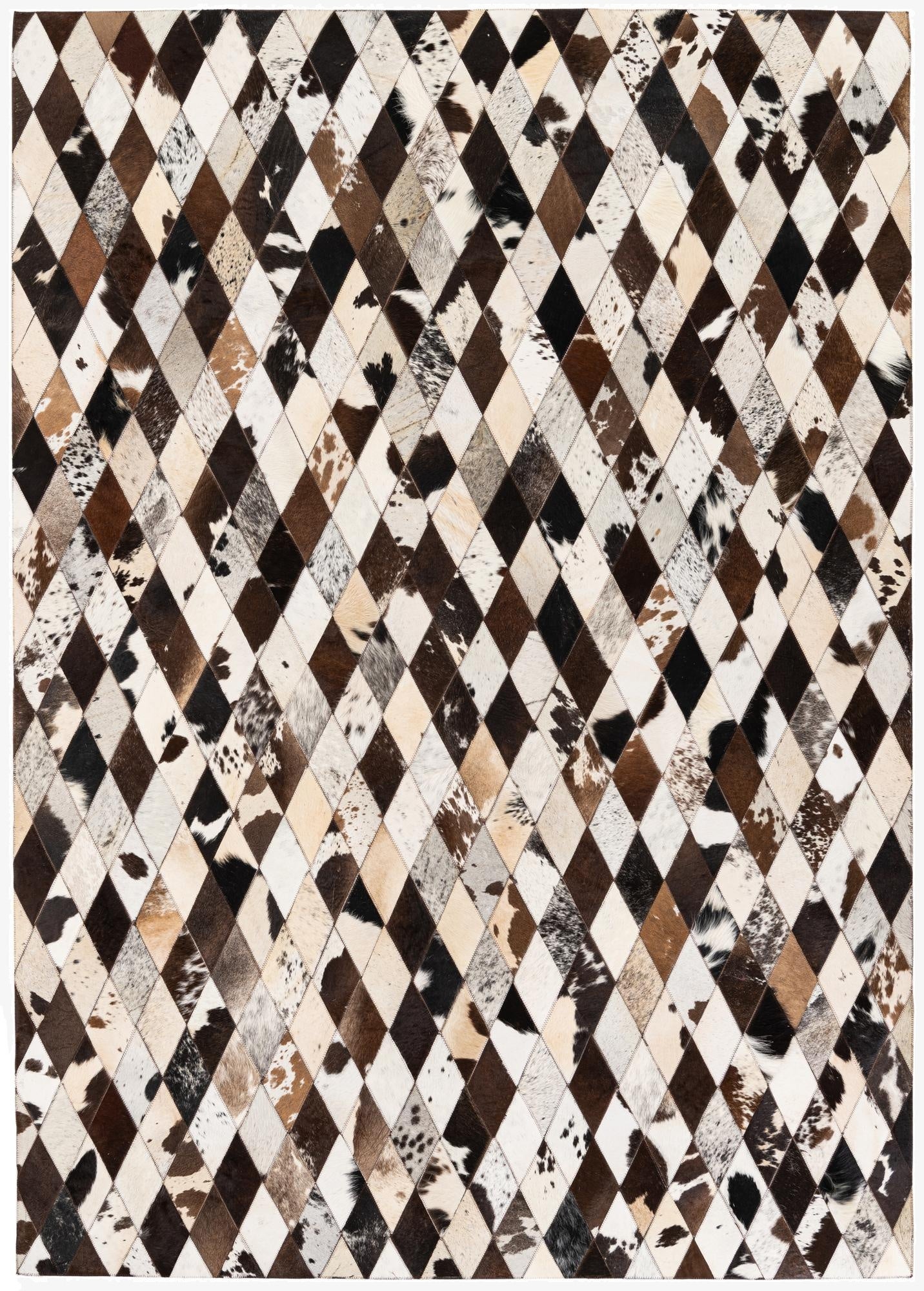 5' 7 x 7' 10 Cowhide Stocks Rug