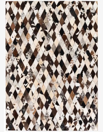5' 7 x 7' 10 Cowhide Stocks Rug