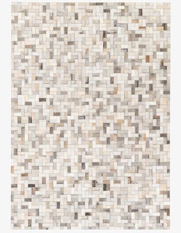 4' 7 x 6' 6 Cowhide Stocks Rug