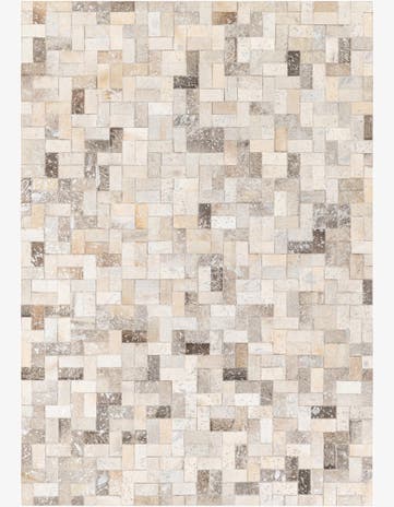 4' 9 x 6' 10 Cowhide Stocks Rug