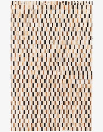 4' 11 x 7' 10 Cowhide Stocks Rug