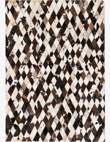 5' 7 x 8' Cowhide Stocks Rug