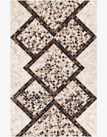 5' x 7' 11 Cowhide Stocks Rug