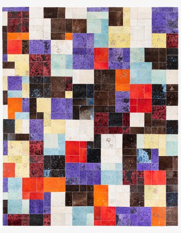 8' x 9' 10 Cowhide Stocks Rug