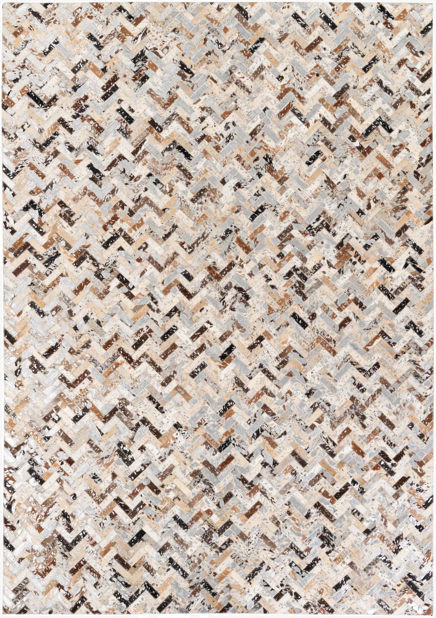 5' 3 x 7' 5 Cowhide Stocks Rug