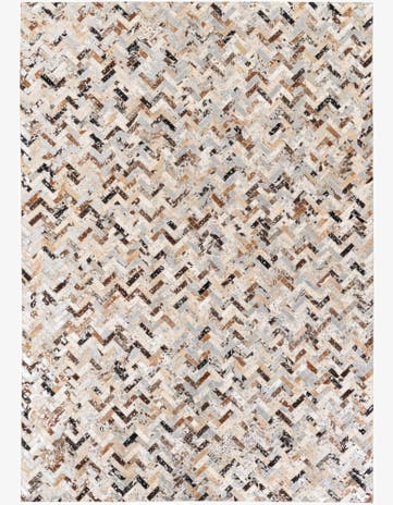5' 3 x 7' 5 Cowhide Stocks Rug