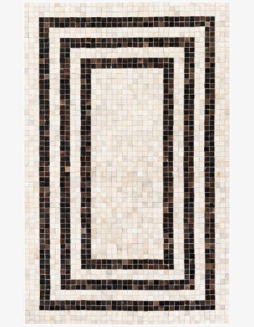 5' 1 x 8' Cowhide Stocks Rug