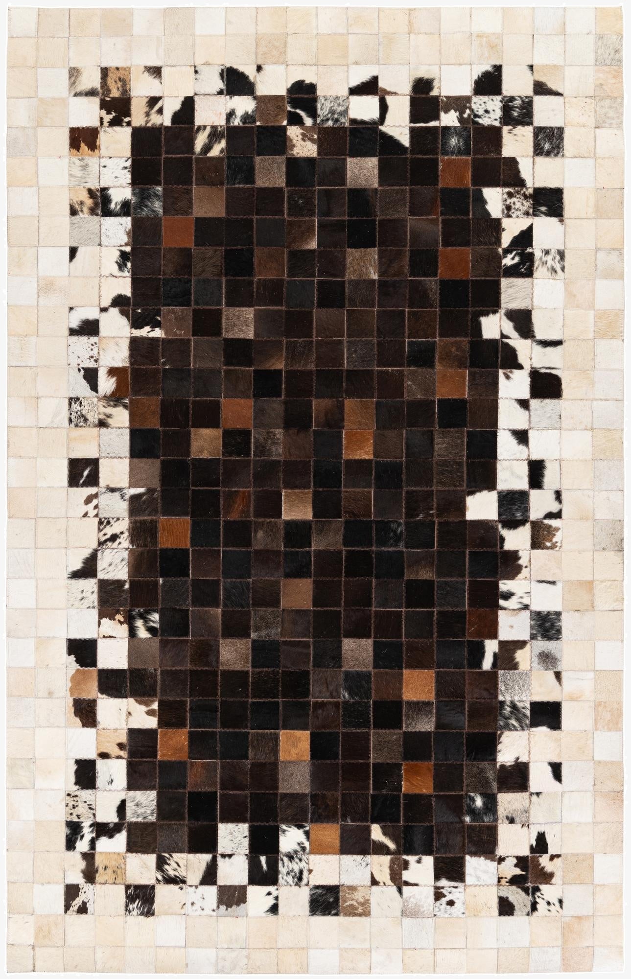5' x 7' 9 Cowhide Stocks Rug
