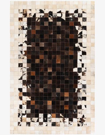5' x 7' 9 Cowhide Stocks Rug