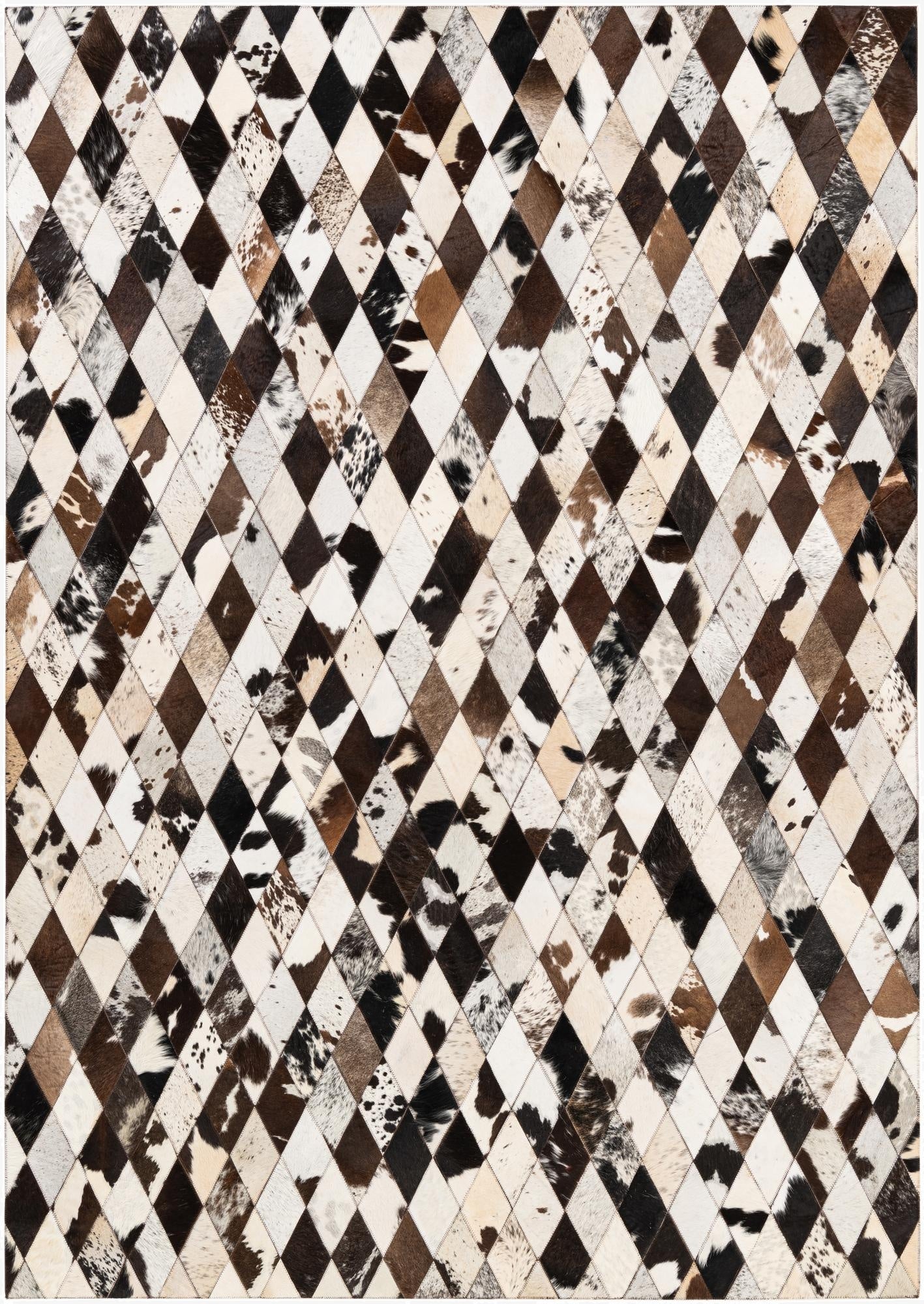 5' 7 x 8' Cowhide Stocks Rug