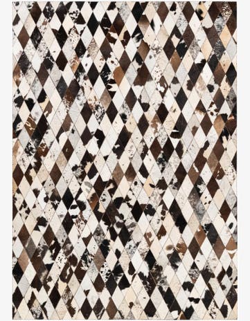 5' 7 x 8' Cowhide Stocks Rug