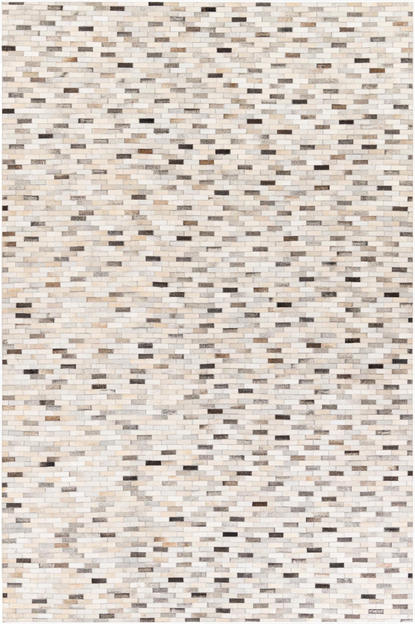 6' 7 x 10' Cowhide Stocks Rug