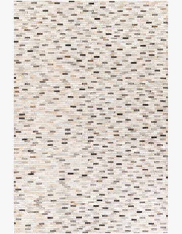 6' 7 x 10' Cowhide Stocks Rug