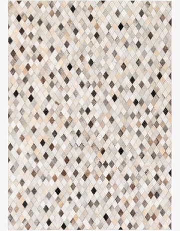 4' 7 x 6' 6 Cowhide Stocks Rug