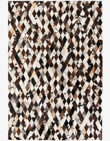 6' 8 x 9' 11 Cowhide Stocks Rug