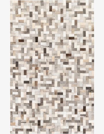 5' 1 x 8' Cowhide Stocks Rug